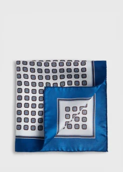 Paul Stuart Pocket Squares^Silk Small Medallion Pocket Square Cream