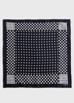 Paul Stuart Pocket Squares|Formal Shop^Silk Twill Dot Pocket Square Black