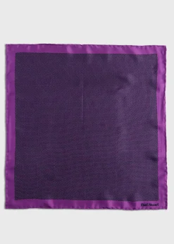 Paul Stuart Pocket Squares|Formal Shop^Silk Twill Micro Medallion Pocket Square Plum