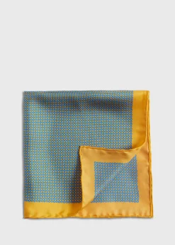 Paul Stuart Pocket Squares^Silk Twill Micro Medallion Pocket Square Yellow