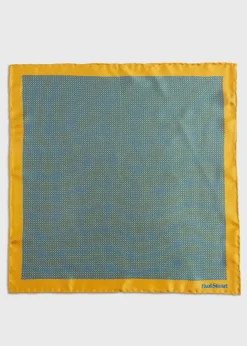 Paul Stuart Pocket Squares^Silk Twill Micro Medallion Pocket Square Yellow