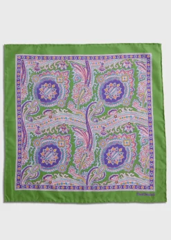 Paul Stuart Pocket Squares^Silk Twill Paisley Pocket Square Pistachio