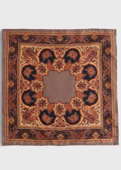 Paul Stuart Pocket Squares^Silk Twill Paisley Pocket Square Tan