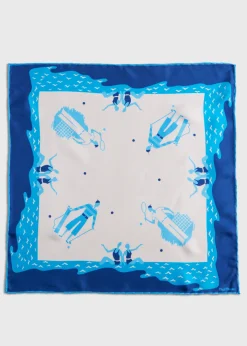 Paul Stuart Pocket Squares|Formal Shop^Silk Twill Summer Sports Pocket Square Blue