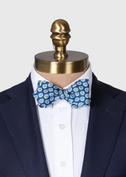 Paul Stuart Ties|Formal Shop^Silk Twill Tossed Paisley Bow TIe Blue