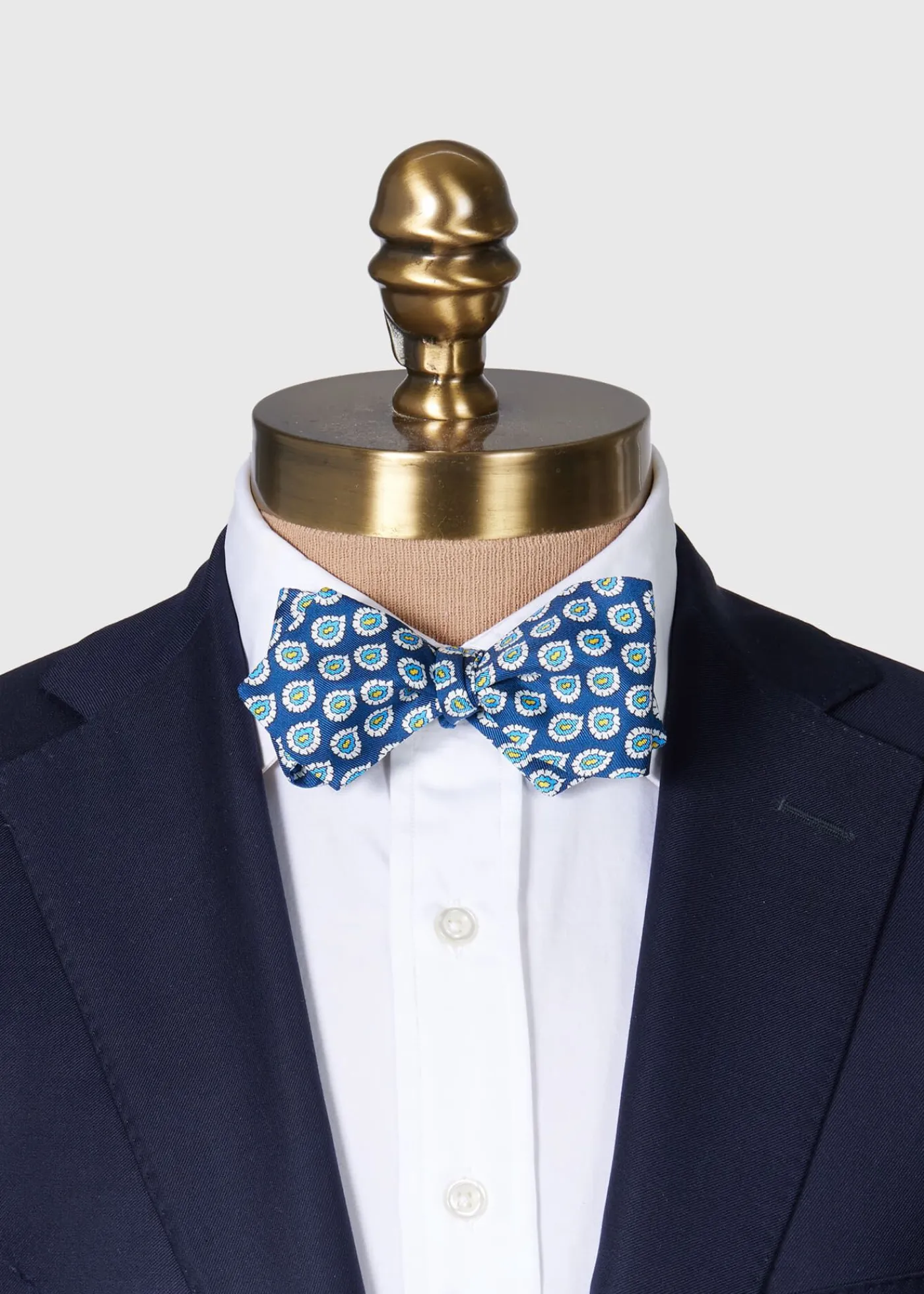 Paul Stuart Ties|Formal Shop^Silk Twill Tossed Paisley Bow TIe Blue