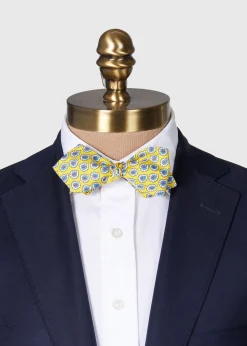 Paul Stuart Ties|Formal Shop^Silk Twill Tossed Paisley Bow TIe Yellow