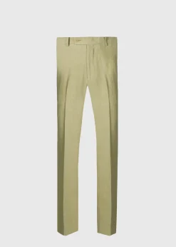 Paul Stuart Dress Pants^Soft Linen Canvas Dress Trouser Pistachio