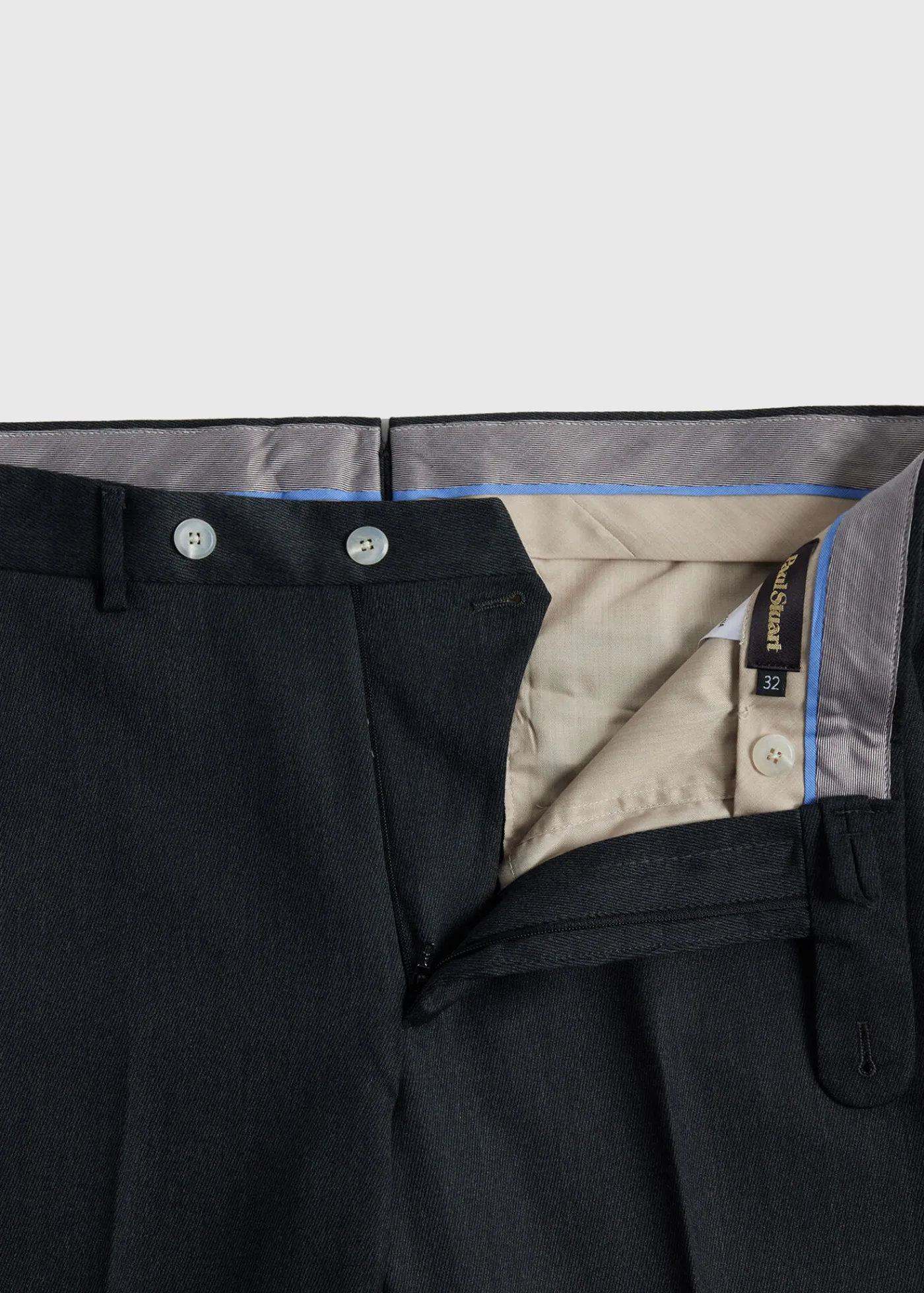 Paul Stuart Dress Pants|Pants^Soft Wool Twill Trouser Charcoal