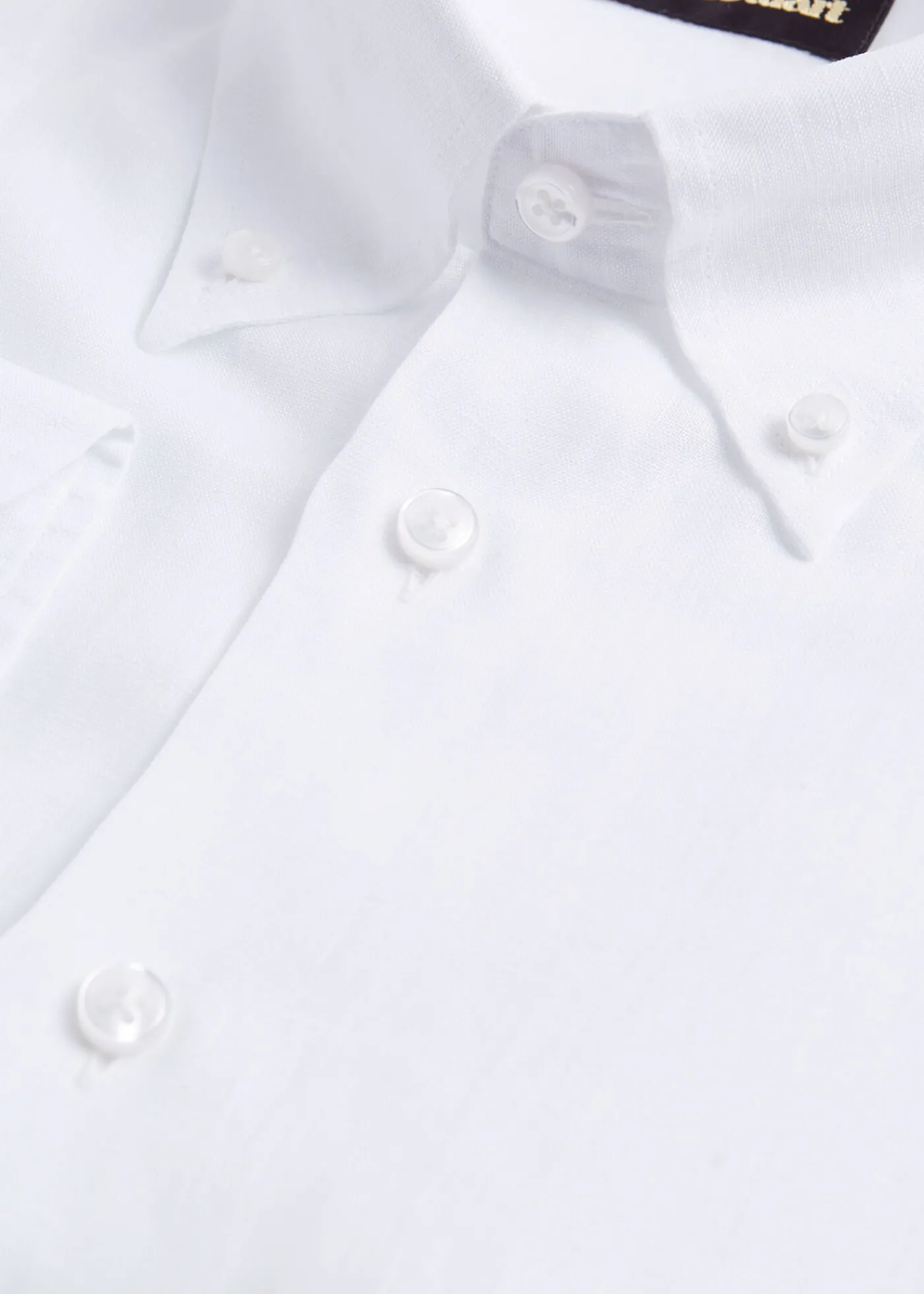 Paul Stuart Sport Shirts^Solid Linen Sport Shirt White