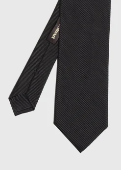 Paul Stuart Ties^Solid Mogador Tie Black