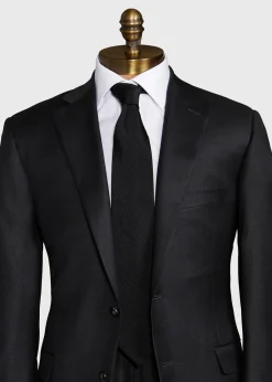 Paul Stuart Ties^Solid Mogador Tie Black