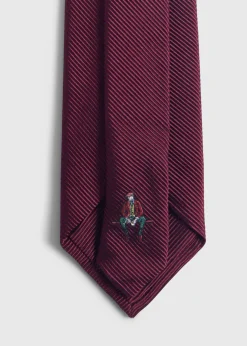 Paul Stuart Ties^Solid Mogador Tie Burgundy