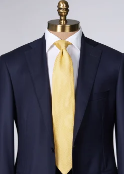 Paul Stuart Ties^Solid Silk Garza Tie Gold