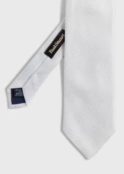 Paul Stuart Ties|Formal Shop^Solid Silk Garza Tie White