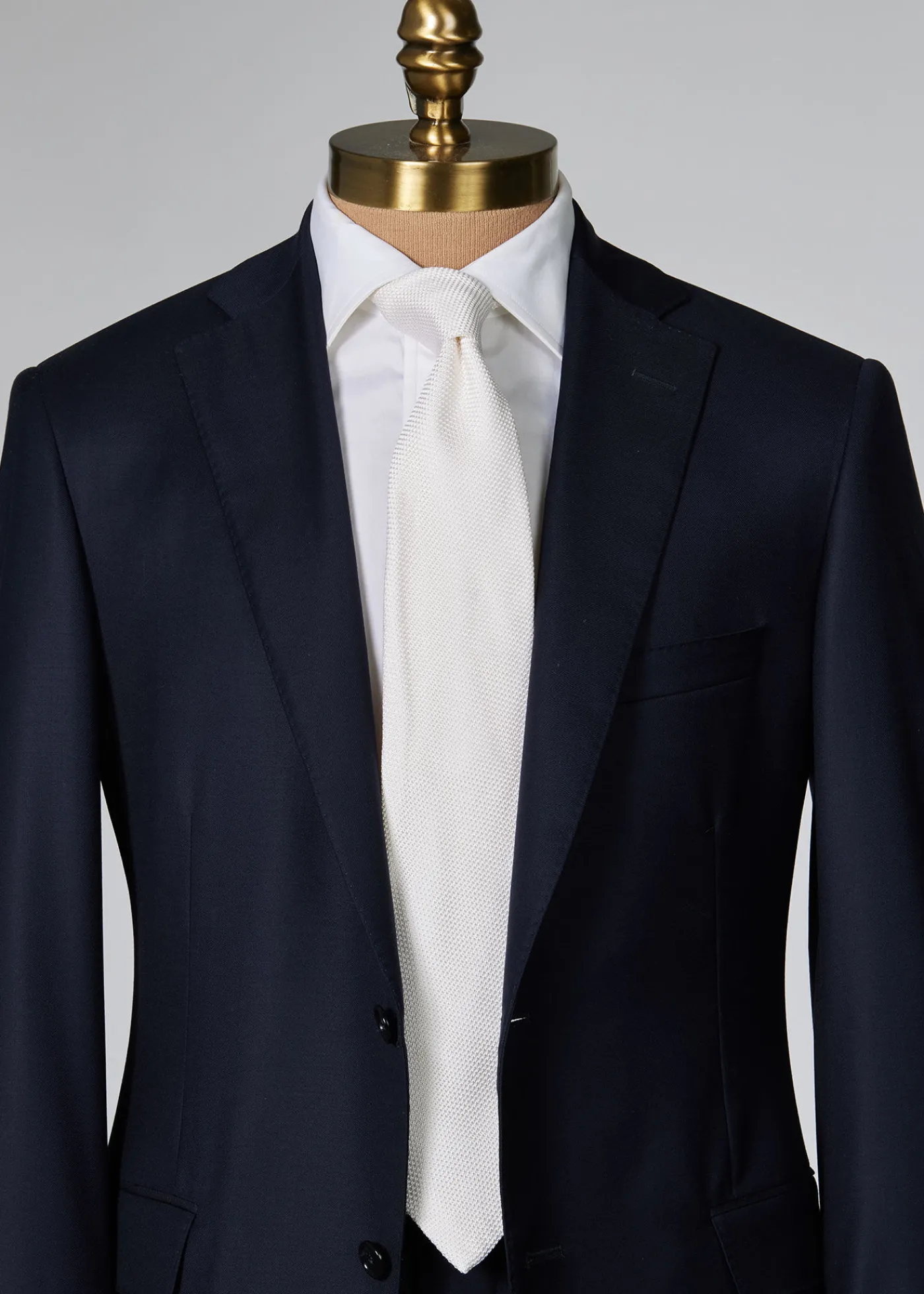 Paul Stuart Ties|Formal Shop^Solid Silk Garza Tie White