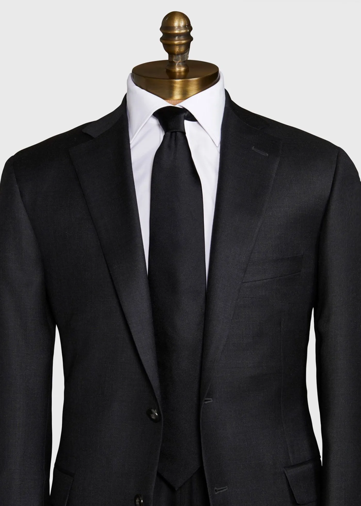 Paul Stuart Ties|Formal Shop^Solid Silk Tie Black