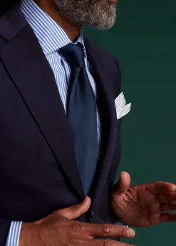 Paul Stuart Ties|Formal Shop^Solid Silk Tie Navy