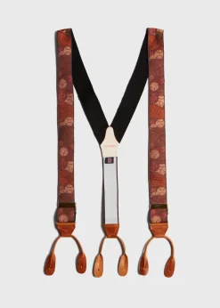 Paul Stuart Suspenders^Sports Motif Braces WHITE