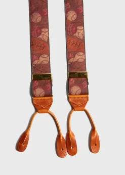 Paul Stuart Suspenders^Sports Motif Braces WHITE