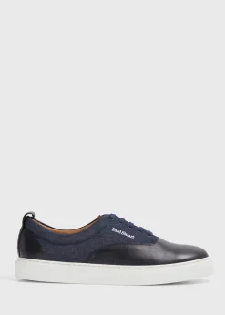Paul Stuart Sneakers^Star Leather And Denim Sneaker Oxford