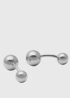 Paul Stuart Jewelry^Sterling Ball Cufflinks Silver