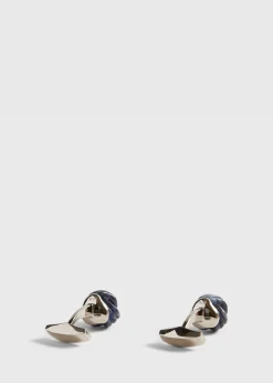 Paul Stuart Jewelry^Sterling Silver With Sodalite Carved Knot Cufflinks Blue