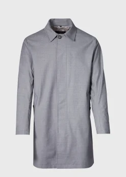 Paul Stuart Overcoats|Outerwear^Storm System Short Trench Coat Grey