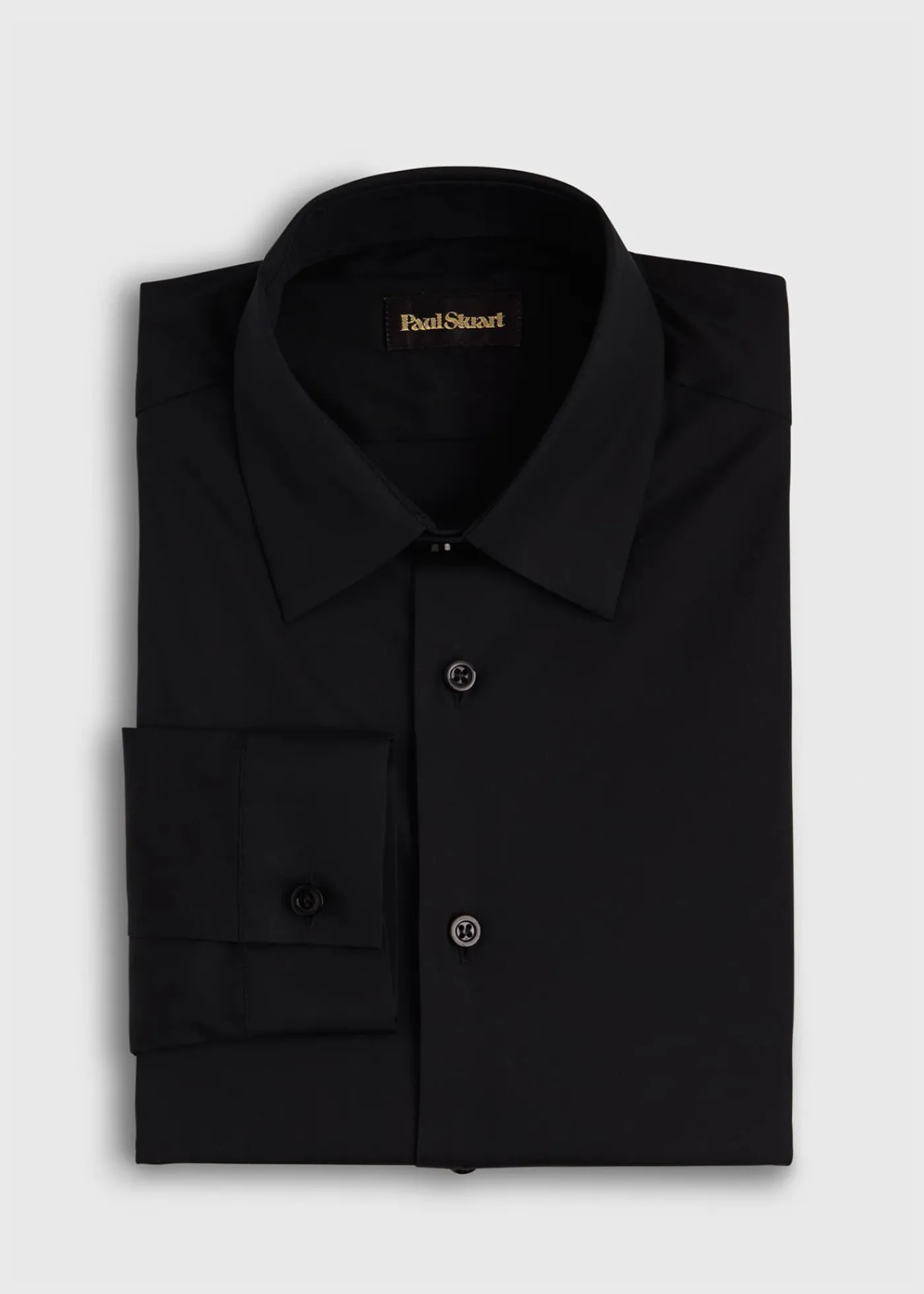 Paul Stuart Dress Shirts^Stretch Poplin Slim Fit Dress Shirt Black