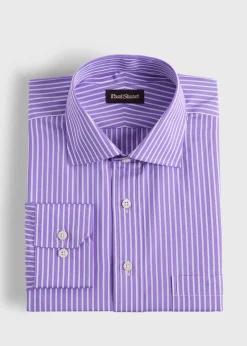 Paul Stuart Formal Shop|Dress Shirts^Stripe Dress Shirt Purple