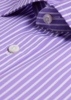 Paul Stuart Formal Shop|Dress Shirts^Stripe Dress Shirt Purple