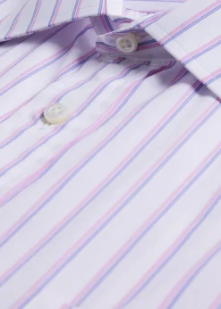 Paul Stuart Formal Shop|Dress Shirts^Stripe Dress Shirt Light Blue/Pink
