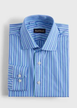 Paul Stuart Formal Shop|Dress Shirts^Stripe Slim Fit Dress Shirt Light Blue