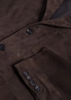Paul Stuart Outerwear^Suede Blazer Brown