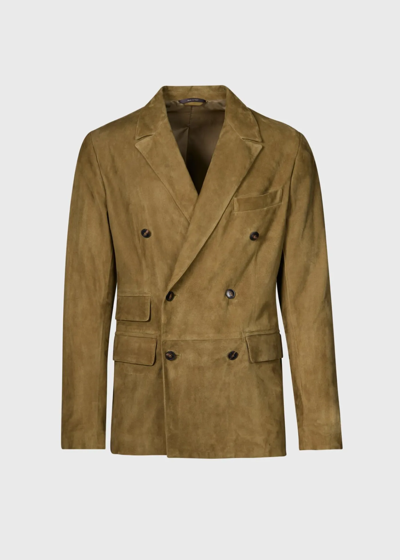 Paul Stuart Blazers & Jackets^Suede Double Breasted Jacket Olive