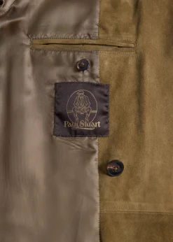 Paul Stuart Blazers & Jackets^Suede Double Breasted Jacket Olive