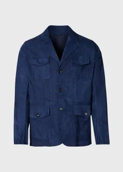 Paul Stuart Outerwear^Suede Field Jacket Navy