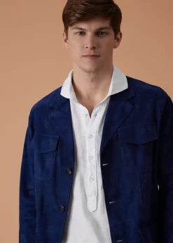 Paul Stuart Outerwear^Suede Field Jacket Navy