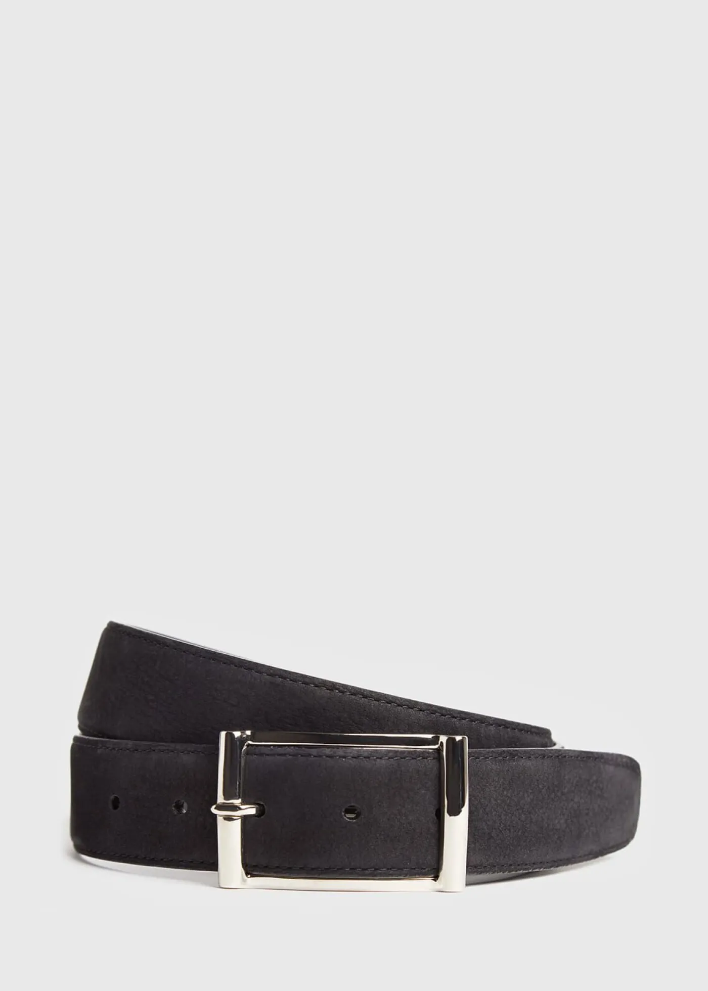 Paul Stuart Belts^Suede Nubuck Belt Black