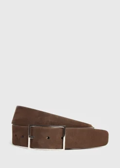 Paul Stuart Belts^Suede Nubuck Belt Brown
