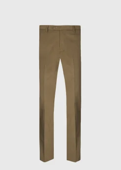 Paul Stuart Dress Pants|Pants^Suede Trimmed Brushed CottonTrouser Olive