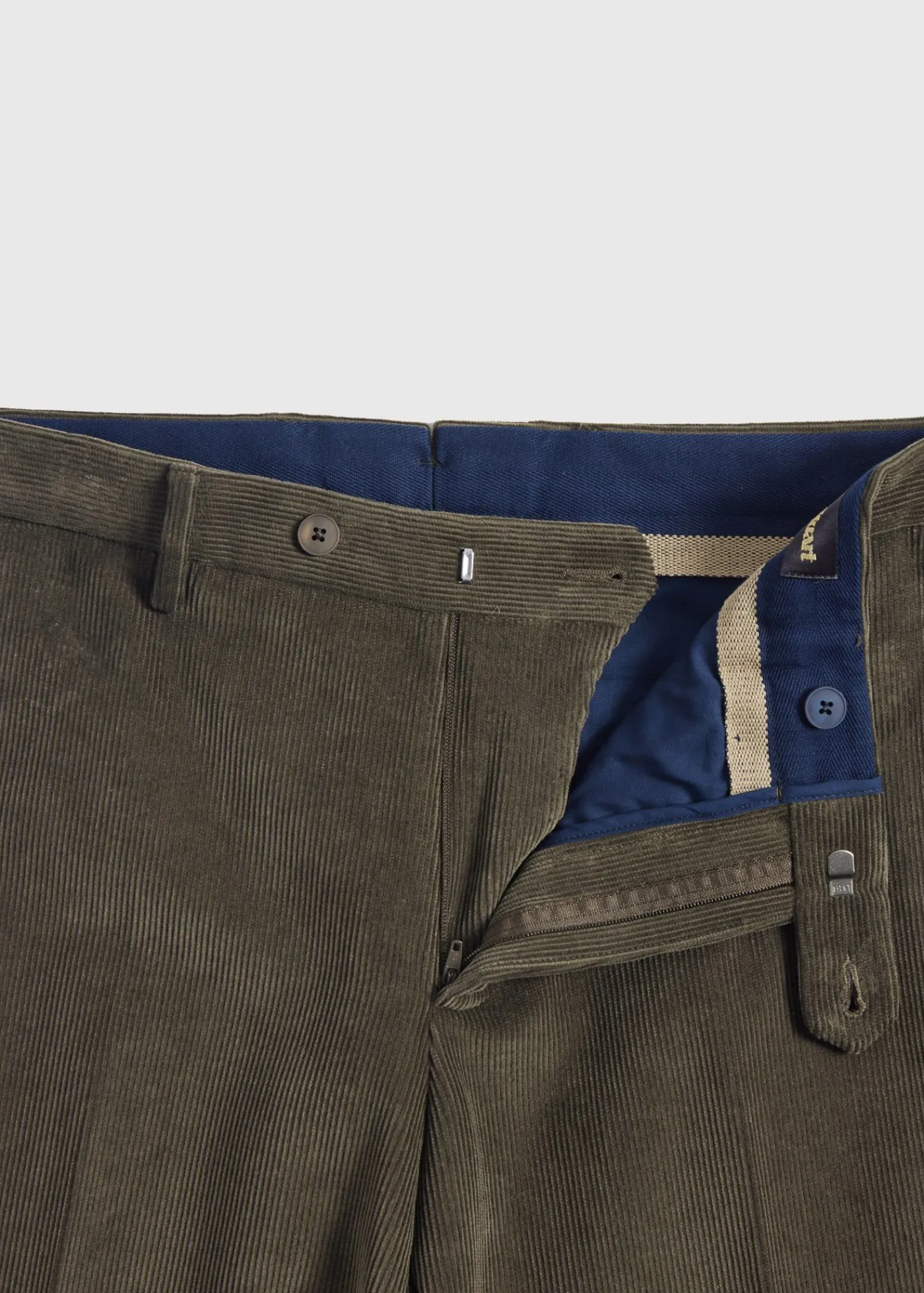 Paul Stuart Dress Pants|Pants^Suede Trimmed Corduroy Trouser Olive