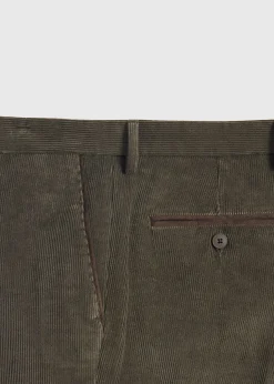 Paul Stuart Dress Pants|Pants^Suede Trimmed Corduroy Trouser Olive