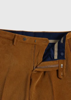 Paul Stuart Dress Pants|Pants^Suede Trimmed Corduroy Trouser Gold