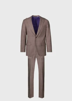 Paul Stuart Suits & Tuxedos^Super 120s Wool Plaid Colman Suit Tan