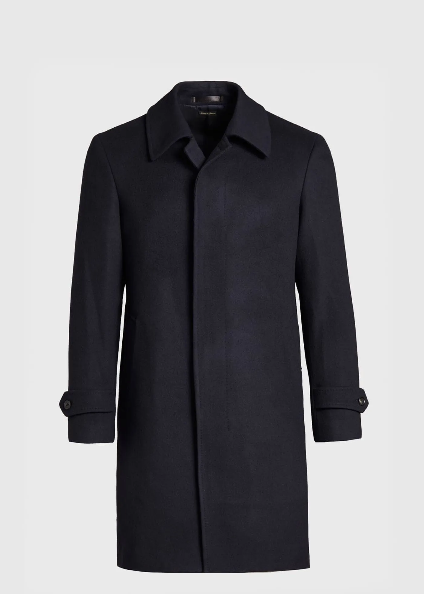 Paul Stuart Overcoats|Outerwear^Super 180s Wool Raincoat Navy
