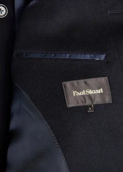 Paul Stuart Overcoats|Outerwear^Super 180s Wool Raincoat Navy