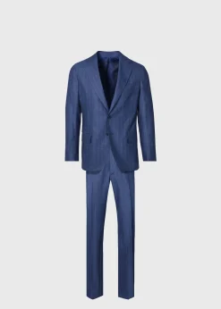 Paul Stuart Blazers & Jackets|Suits & Tuxedos^Super 120s Wool Stripe Suit Blue