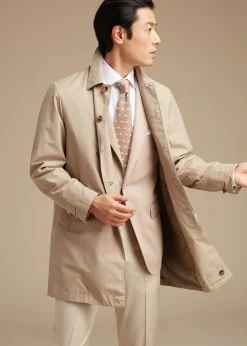 Paul Stuart Overcoats|Outerwear^Tailored Fit Raincoat Khaki