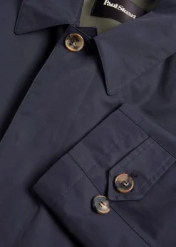Paul Stuart Overcoats|Outerwear^Tailored Fit Raincoat Navy